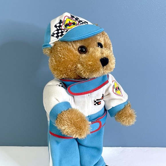 RARE PBC Chantilly Racing Teddy Bear Sings BORN TO BE WILD 13" Plush Stuffed Toy - Picture 6 of 9